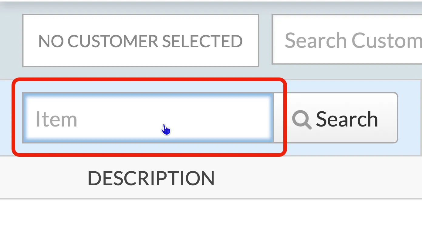 The text input box for adding items.