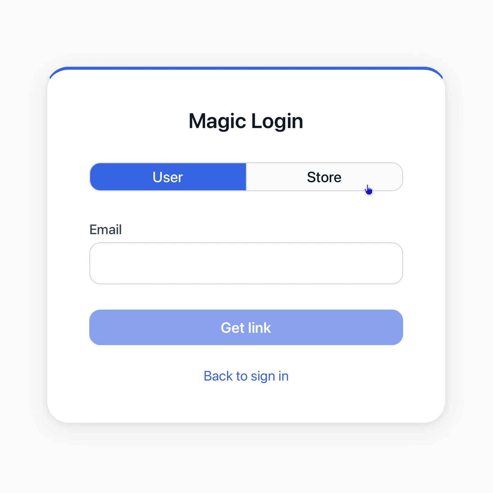 The Store option on the Magic Login screen