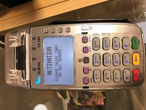Swiping a gift card