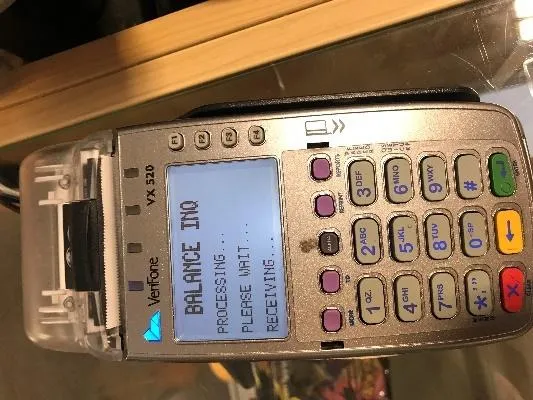 The balance receipt, closer up