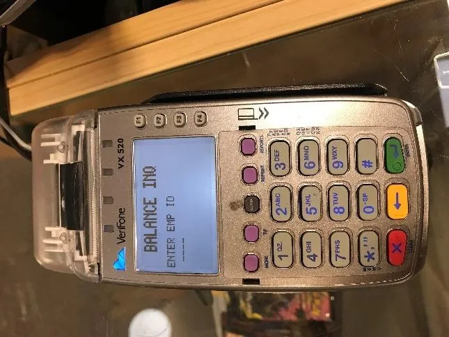 The employee ID prompt